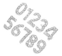 HONITANO 100 Pezzi Nail Charms Numeri con Cristalli Decorazioni Flatback per Unghie Kit Accessori Nail Art Luccicanti per Feste e Performance Applicazione Facile per Manicure Professionale