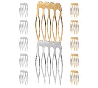 HONITANO 100 Pezzi Pettini Capelli Argento Denti per Acconciature Te Pettini Laterali in Metallo per Velo Accessori Leggeri per Sposa e Bambine per Decorazioni con Fiori e Perline