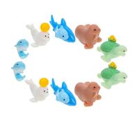 HONITANO 10pezzi Miniature Ocean Animal Figures Resin Sea Creatures for Fish Tank Decoration Cute Life Ornaments for Kids Room and Birthday