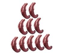 HONITANO 10pezzi Repliche Di Tentacolo Di Polpo Finto Cibo Di Mare Artificiale Decorazione Per Festa Oggetto Di Scena Per Fotografia Riutilizzabile e Leggero