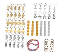 HONITANO 110pezzi Anelli Per Dreadlocks Metallo Fermagli Per Capelli Design Traforato Polsini Creativi Per Intrecci Di Capelli Forniture Per Dreadlocks