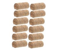 HONITANO 12 Miniature Hay Bales Figurine Realistic Straw Blocks For Dollhouse Garden Decor Autumn Crafts Model Accessories
