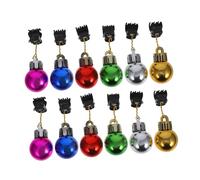 HONITANO 12 Pezzi Clip Natalizie con Palline Colorate Decorazioni per Baffi e Facili Fissare per e Cosplay Colore Casuale