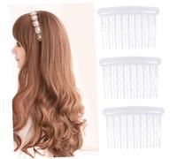 HONITANO 12 pezzi Pettini Laterali in Plastica Trasparente Pettinini Vintage con Denti Dritti e Intrecciati Accessori per Donne e Ragazze Eleganti e Pratici per Quotidiano
