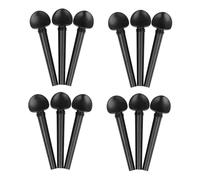 HONITANO 12 Pezzi Piroli di Sintonia in Ebano Nero per Oud Materiale Sintetico, Finitura Lucida e Stabile, Accessori per Strumenti a Corda