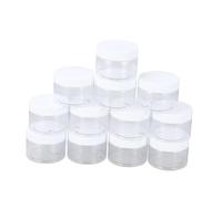 HONITANO 12 Pezzi Pz Barattoli Plastica Trasparenti Contenitori Riutilizzabili Bocca Larga con Coperchi Vite Vasetti Resistenti per Argilla Cosmetici e Creazioni Te