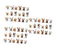 HONITANO 18 Pezzi Figurine di Cuccioli in Miniatura Resinati Ornamenti Bonsai Colorati Statuette di Cani per Decorazioni di Piccoli Spazi Verdi e Bomboniere a Tema Animali