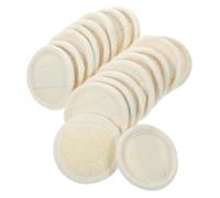 HONITANO 18 pollici Dischi Esfolianti Loofah Naturale per Doccia Corpo Spugne Morbide con Fascia Elastico e Supporto in Pulizia Profonda Braccia