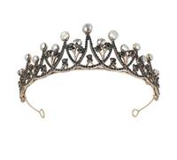 HONITANO 1pezzi Coroncina Nuziale Barocca Retro Nero Per Sposa Accessorio Elegante Per Matrimonio e Compleanni Per Feste e Occasioni Speciali