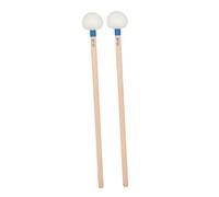 HONITANO 2 Bacchette Per Percussioni Manico in Legno e Testa in Feltro Bianco, Martelli Per Tamburo Suono Delicato e Uniforme, Accessori Per Strumenti a Percussione, Per Musicisti e Appassionati