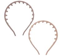 HONITANO 2 fasce per capelli in silicone antiscivolo per donna - Fascia per capelli con pettine e dentini - Accessori per lo styling dei per sport da corsa, yoga, palestra, stile 2