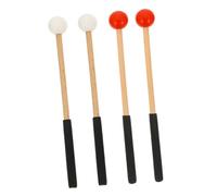HONITANO 2 paia Bacchette Percussioni per Marimba e Xilofono Mallets con Testa Rosso Mattone per Strumenti Musicali Resistenti e Bilanciati per Suono