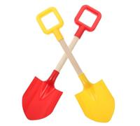 HONITANO 2 Palette Spiaggia per Strumenti da Giardinaggio in PP e Legno Palette Leggere e Resistenti per Sabbiera Giardino e all Colori Rosso e Giallo