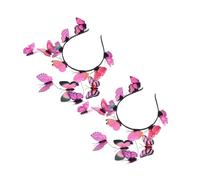 HONITANO 2 Pezzi Accessorio per capelli da sposa copricapo della sposa copricapo nuziale Testamento del matrimonio pvc Pink