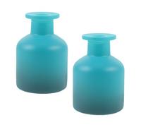 HONITANO 2 Pezzi Bottiglie Diffusore Vetro Blu per Aromaterapia Contenitori Cilindrici Ricaricabili per Oli Essenziali Vasetti Vuoti per Profumazione Fai da Te Decorazione Casa Sicura e