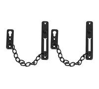 HONITANO 2 Pezzi Catena di Sicurezza per Porta in Acciaio Inox Nero 2 Pezzi, Serratura Interna Antifurto per Appartamento, Dispositivi di Sicurezza per Camere D’Albergo e Protezione Casa