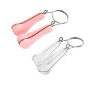 HONITANO 2 Pezzi Clip Nasale Modellante per Correttore Ponte Naso per Sollevare e Raddrizzare Materiale Durevole Comfort Impedimenti Respiratori Bianco e Rosa