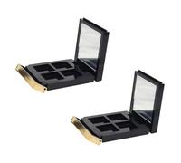 HONITANO 2 pezzi Custodie Ombretto Vuote con Dorato Organizer Trucco Portatile per Ombretti Blush e Prodotti Labiali Scatole Cosmetiche Compatibili per Viaggio e Uso Quotidiano