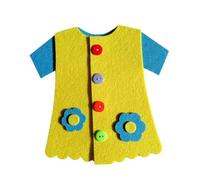 HONITANO 2 pezzi Giocattolo Educativo Bottoni e Zip in Feltro per Sviluppo Coordinazione Mano-occhio Attività Motoria e Concentrazione per Gioco Domestico e Scuola Materna Colori Rosso e