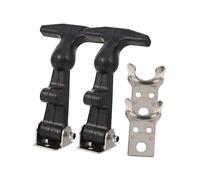 HONITANO 2 Pezzi Handle Flexible Rubber Draw Latches in Stainless Steel Vehicle Engine Hood Hasp Easy Install For Machines And Packaging