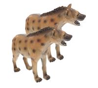 HONITANO 2 pezzi Modelli di Iene Africane in Plastica Realistica per Giocattoli Educativi Interattivi per Apprendimento e Gioco Cooperativo Sicuri e Dettagliati