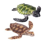 HONITANO 2 pezzi Modelli di Tartarughe Realistiche Giocattoli Educativi per Figure Animali Oceanici in Grandi e Piccole Resistenti e Stimolanti per Immaginazione