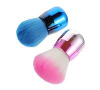 HONITANO 2 pezzi Pennelli Trucco Forma di Fungo per Polvere e Fondotinta Setole Artificiali Resistenti e Leggere Spazzole per Contouring Viso Professionale e Quotidiano