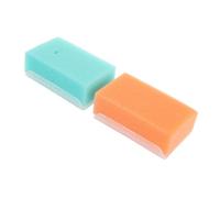 HONITANO 2 pezzi per Shampoo Ragazzo Ragazza in Spugna Morbida per Massaggio del Capelluto e Allenamento Sensoriale Doppia Colore Verde e Arancione Portatile e per Bagnetto e Stimolazione