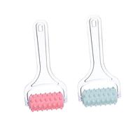 HONITANO 2 pezzi Rulli Portatili per Corpo Braccia e Gambe con Particelle Stimolanti Design Ergonomico Antiscivolo per Auto Trattamento e Rilassamento Muscolare Blu e Rosa