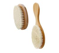 HONITANO 2 pezzi Spazzola per Capelli in Fibre Naturali Spazzola per Bagno e Taglio Capelli in Solido Setole Antistatiche Delicate per Capelluto Sensibile Design Compatto e Durevole