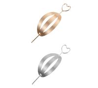 HONITANO 2 Pezzi Tornante cuore semplice barrette hair clip hair jewelry hair pin Fermaglio per ragazza crocchia per panino per da donna gabbia per in metallo lega