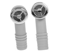 HONITANO 2 pezzi Tubo Troppo Pieno per Lavelli Cucina con Guarnizione Silicone Testa Rotonda Basso Spessore Installazione Manuale Senza Attrezzi Compatibile Maggior Parte dei Lavabi