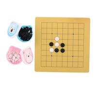 HONITANO 2 set Go Weiqi per Doppio Tabellone Legno e Pietre in Plastica Cartoon Gioco Educativo Portatile per Viaggi e Casa Scacchiera per Sviluppo Cognitivo e Pensiero Strategico