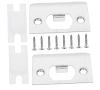 HONITANO 2 set Kit Piastra Battuta in Acciaio Inox per Rinforzo Porta con Copertura per Serratura Pistone Compatibile con Telai e Resistente e Sicuro per Interni ed Esterni