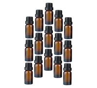 HONITANO 20 Pezzi Bottiglie Da 15 Ml Per Olio Essenziale in Vetro Marrone, Campioni Ricaricabili Ermetiche Per Viaggi e Uso Quotidiano