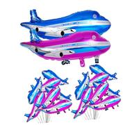 HONITANO 20pezzi Palloncino in Lamina Forma Di Aeroplano Decorazioni Per Feste Di Compleanno Tema Aereo Palloncini in Alluminio Per Feste Aeronautiche