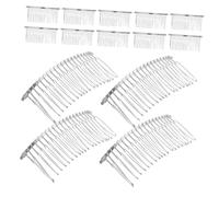 HONITANO 20pezzi Pettine per Capelli in Metallo Finitura Argento Pettine Denti per Velo da Sposa Accessori per Capelli Laterali per Donna e Ragazza Decorativo per Matrimonio