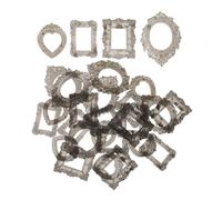 HONITANO 24 Miniature Vintage Oval Picture Frames Baroque Style Resin Small Photo Holders For Dollhouse DIY Christmas Home Decor