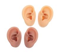 HONITANO 2paio di Orecchio in Silicone da Espositore di Orecchini Flessibili Realistico per Pratica del Piercing e Esposizione di Gioielli