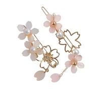HONITANO 2pezzi Fermagli Per Capelli Forma Di Fiore Di Ciliegio Giapponese Ornamento Elegante Per Donne e Ragazze Clip Piccole e Decorative Per Acconciature Raffinata Adatte Capelli Spessi