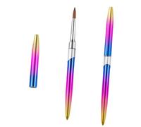 HONITANO 2pezzi Pennelli Per Nail Art Professionale Pennelli Per Gel Per Unghie Strumenti Per Decorazioni Unghie Design Facile Per Saloni e Fai Da Te Con Impugnatura Ergonomica