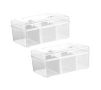 HONITANO 2pezzi Scatola Porta Medicinali Maniglia Contenitore Scomparti per Articoli Vari Scatola da Viaggio Leggera e Portatile per Uso Domestico e Ufficio