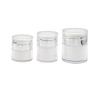 HONITANO 3 pezzi Barattoli Cosmetici Portatili Vasetti Crema Ricaricabili Contenitori Resistenti per Viaggio con Design Anti-perdita per Crema e Occhi