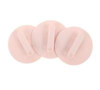 HONITANO 3 Pezzi Spazzola Doccia in Silicone Rosa Ergonomica per Donna con Pulizia Profonda della Schiena, Forma Rotonda 12,5x12,5x2,5 Cm, per Uso Quotidiano e Sotto la Doccia