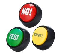 HONITANO 3 Pulsanti Sonori Yes No Maybe per Feste e Scherzi Giocattoli Divertenti per Ufficio e Casa Facili da Usare e Ragazzi