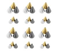 HONITANO 3 scatole Nail Art Decorazioni Punk Flat-back Cono e Punte Metalliche per Unghie Accessori Nail Jewellery per Donna per Feste e Manicure Fai da Te