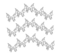 HONITANO 30 pezzi Charms Unghie in Metallo Argento Decorazioni Nail Art Eleganti Hollow Resistenti per DIY Manicure Raffinata