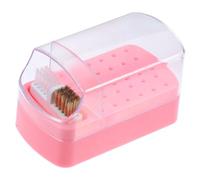 HONITANO 30fori Nail Drill Bits Organizer Con Scatola e Scomparti Per Strumenti Manicure Per Scrivania Ordinata
