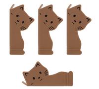 HONITANO 4 pezzi di protezione per angoli dei bordi dei mobili, modanatura in silicone morbido a forma di gatto per angoli da parete, protezione anticollisione autoadesiva per mobili, armadi, ripiani,