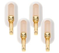 HONITANO 4 Pezzi Ganci Adesivi da Parete Appendiabiti per Cappotti Asciugamani e Cappelli Design Bianco Resistente e Facile da Installare per Bagno e Cucina